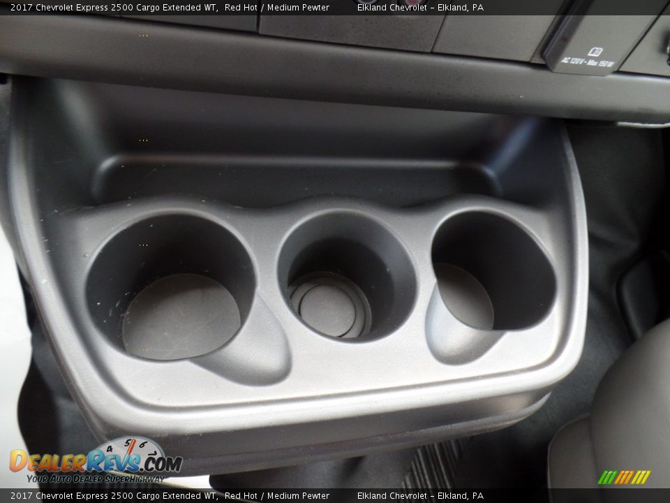 2017 Chevrolet Express 2500 Cargo Extended WT Red Hot / Medium Pewter Photo #30