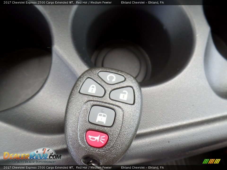 2017 Chevrolet Express 2500 Cargo Extended WT Red Hot / Medium Pewter Photo #31