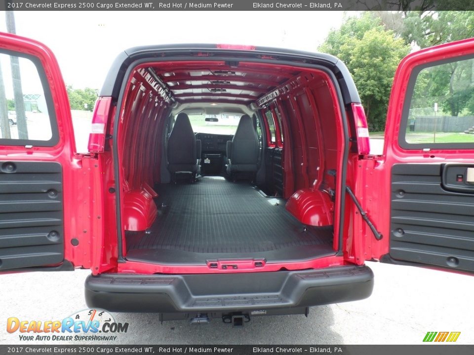 2017 Chevrolet Express 2500 Cargo Extended WT Red Hot / Medium Pewter Photo #34