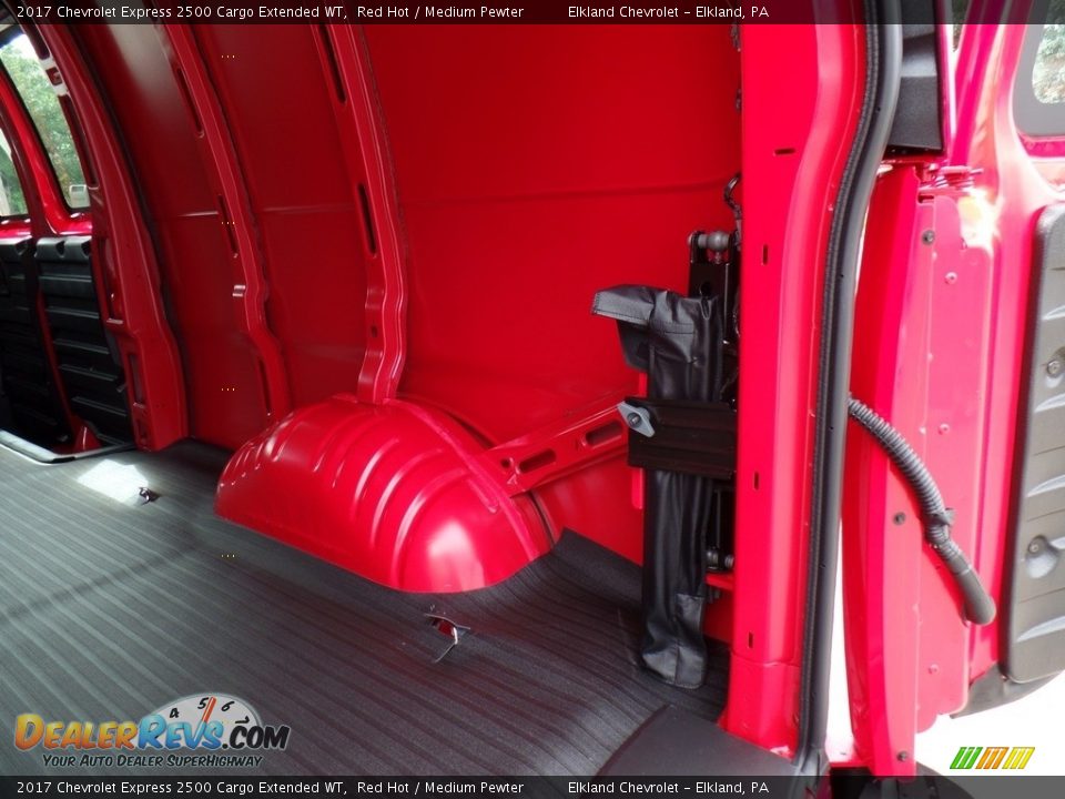 2017 Chevrolet Express 2500 Cargo Extended WT Red Hot / Medium Pewter Photo #35