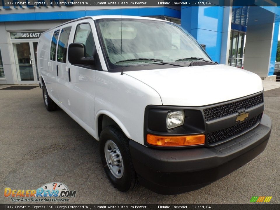 2017 Chevrolet Express 3500 Cargo Extended WT Summit White / Medium Pewter Photo #3