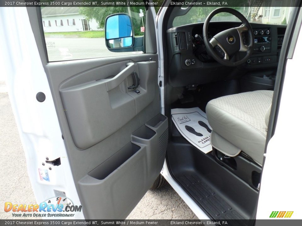 2017 Chevrolet Express 3500 Cargo Extended WT Summit White / Medium Pewter Photo #12