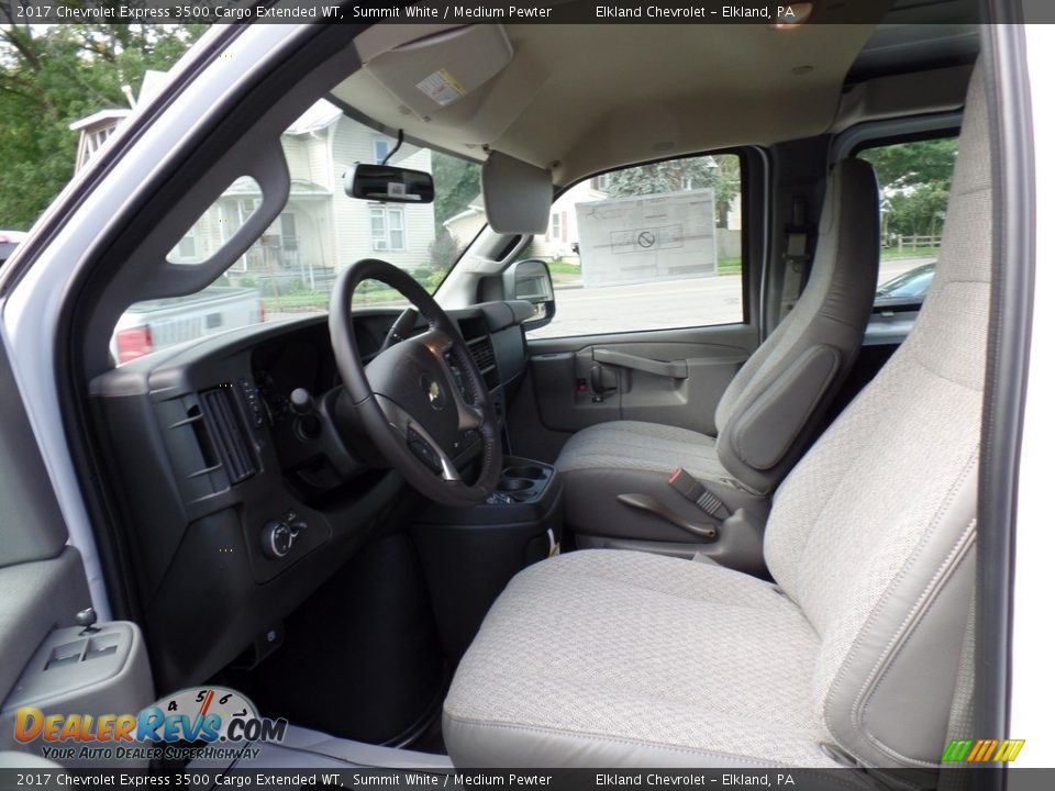 Medium Pewter Interior - 2017 Chevrolet Express 3500 Cargo Extended WT Photo #16