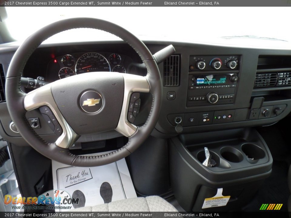 Dashboard of 2017 Chevrolet Express 3500 Cargo Extended WT Photo #17