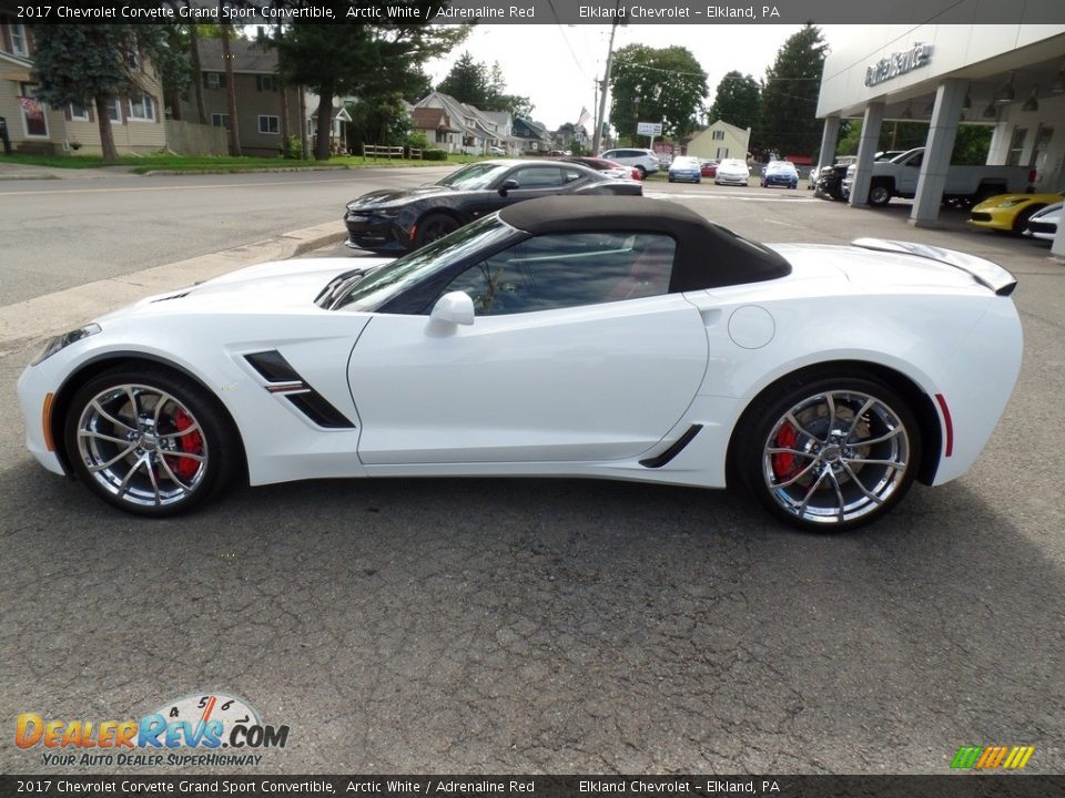 2017 Chevrolet Corvette Grand Sport Convertible Arctic White / Adrenaline Red Photo #3