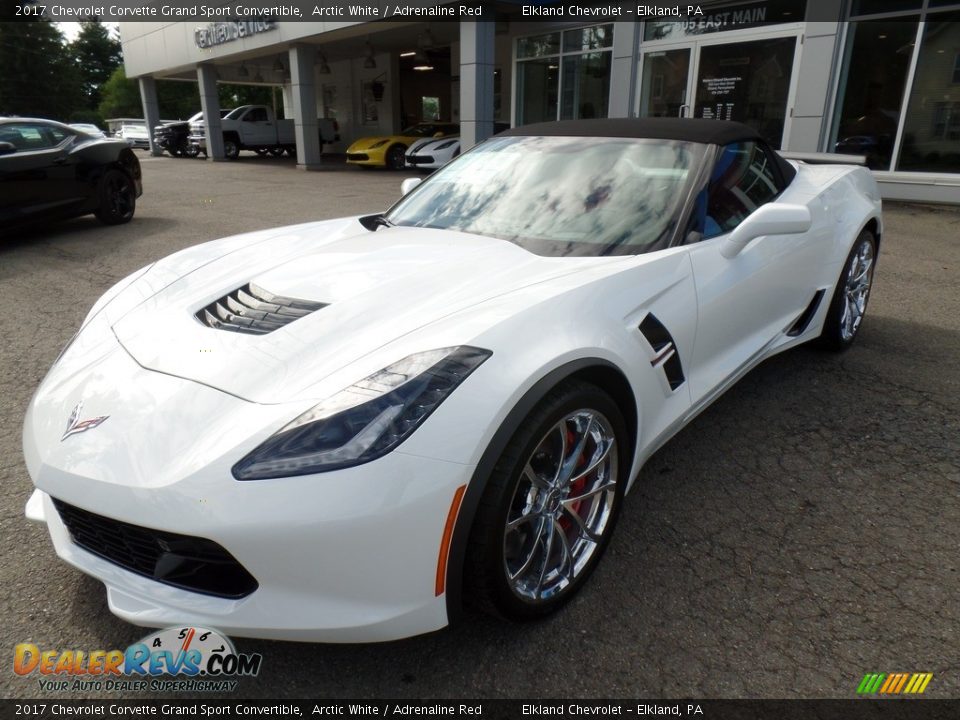 2017 Chevrolet Corvette Grand Sport Convertible Arctic White / Adrenaline Red Photo #4