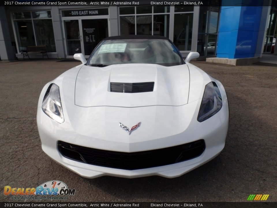 2017 Chevrolet Corvette Grand Sport Convertible Arctic White / Adrenaline Red Photo #5