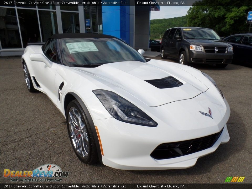2017 Chevrolet Corvette Grand Sport Convertible Arctic White / Adrenaline Red Photo #6