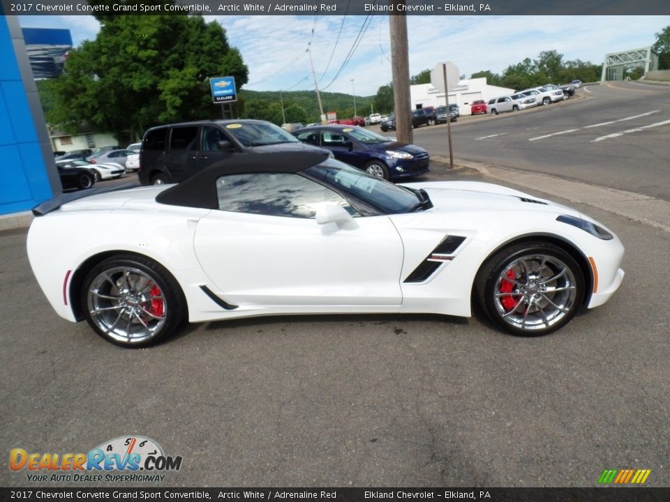 2017 Chevrolet Corvette Grand Sport Convertible Arctic White / Adrenaline Red Photo #7