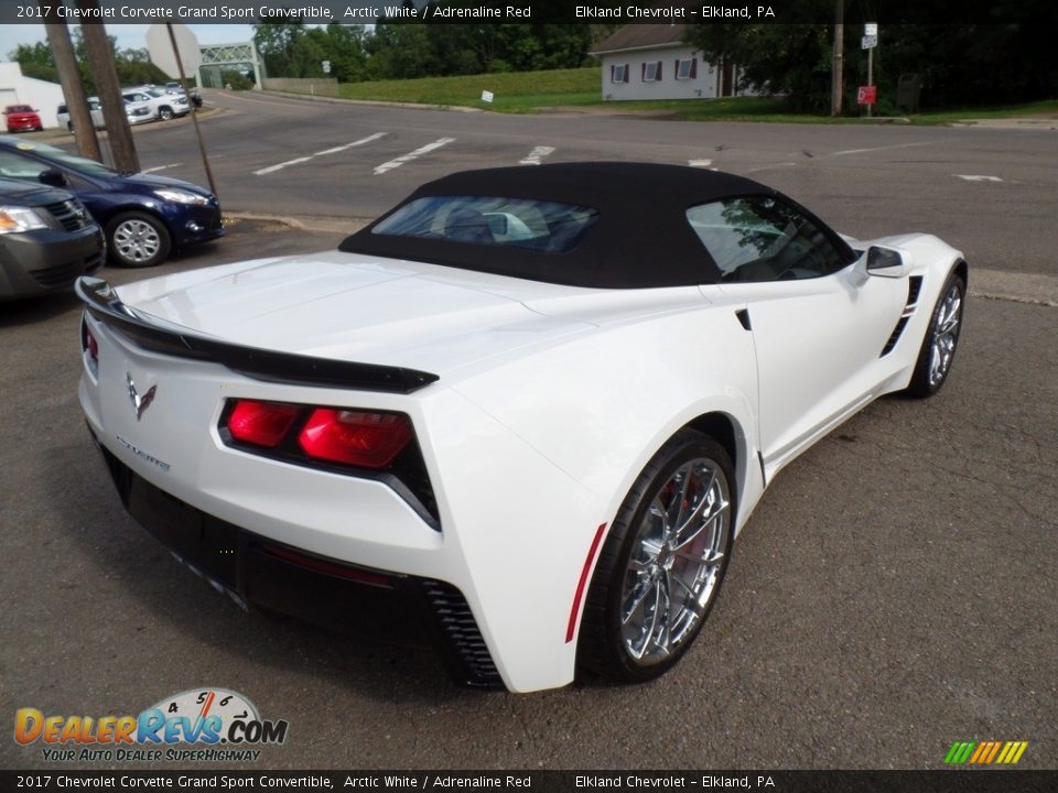 2017 Chevrolet Corvette Grand Sport Convertible Arctic White / Adrenaline Red Photo #8