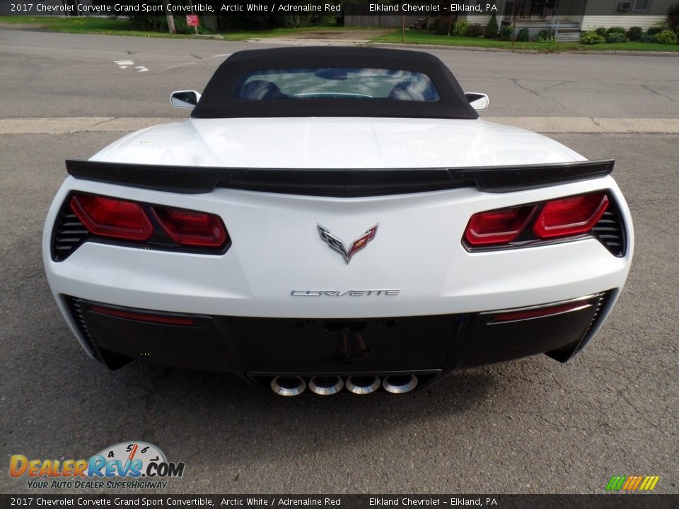 2017 Chevrolet Corvette Grand Sport Convertible Arctic White / Adrenaline Red Photo #9