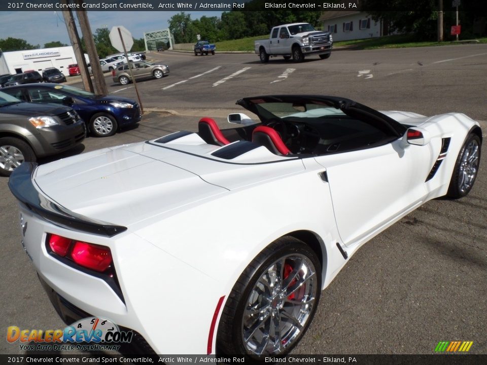 2017 Chevrolet Corvette Grand Sport Convertible Arctic White / Adrenaline Red Photo #12