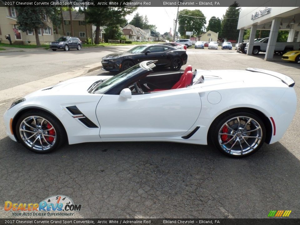 2017 Chevrolet Corvette Grand Sport Convertible Arctic White / Adrenaline Red Photo #13