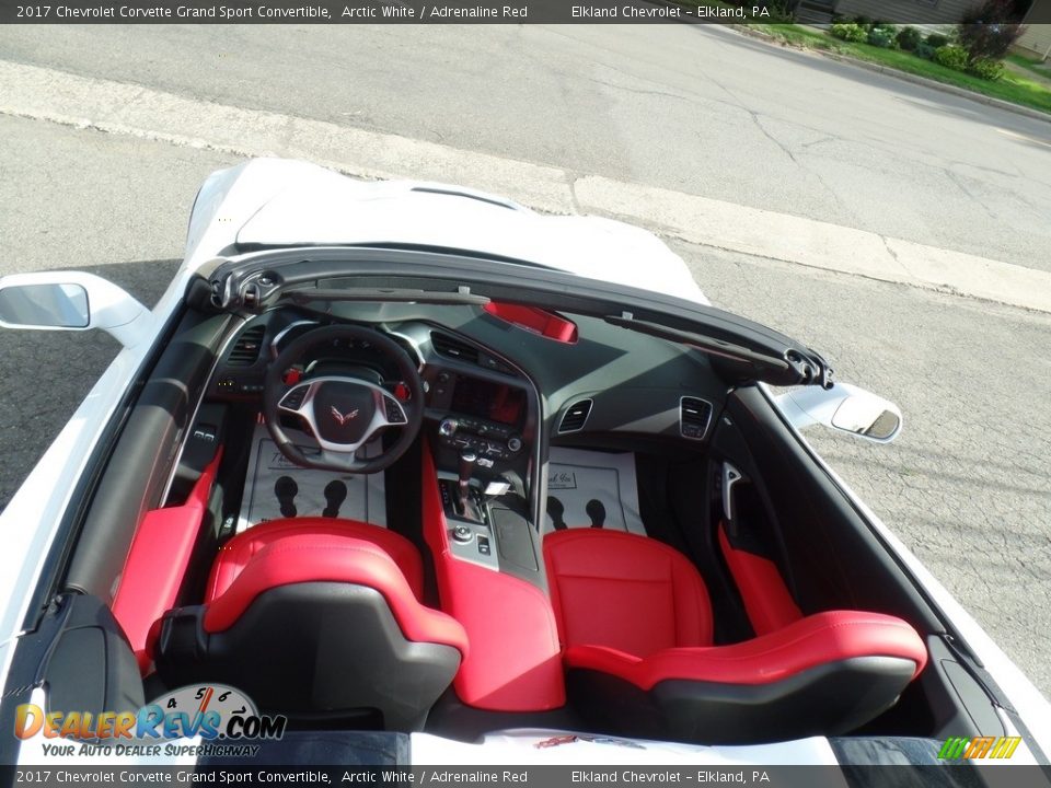 2017 Chevrolet Corvette Grand Sport Convertible Arctic White / Adrenaline Red Photo #15