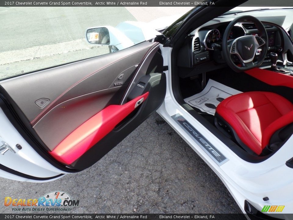 2017 Chevrolet Corvette Grand Sport Convertible Arctic White / Adrenaline Red Photo #17