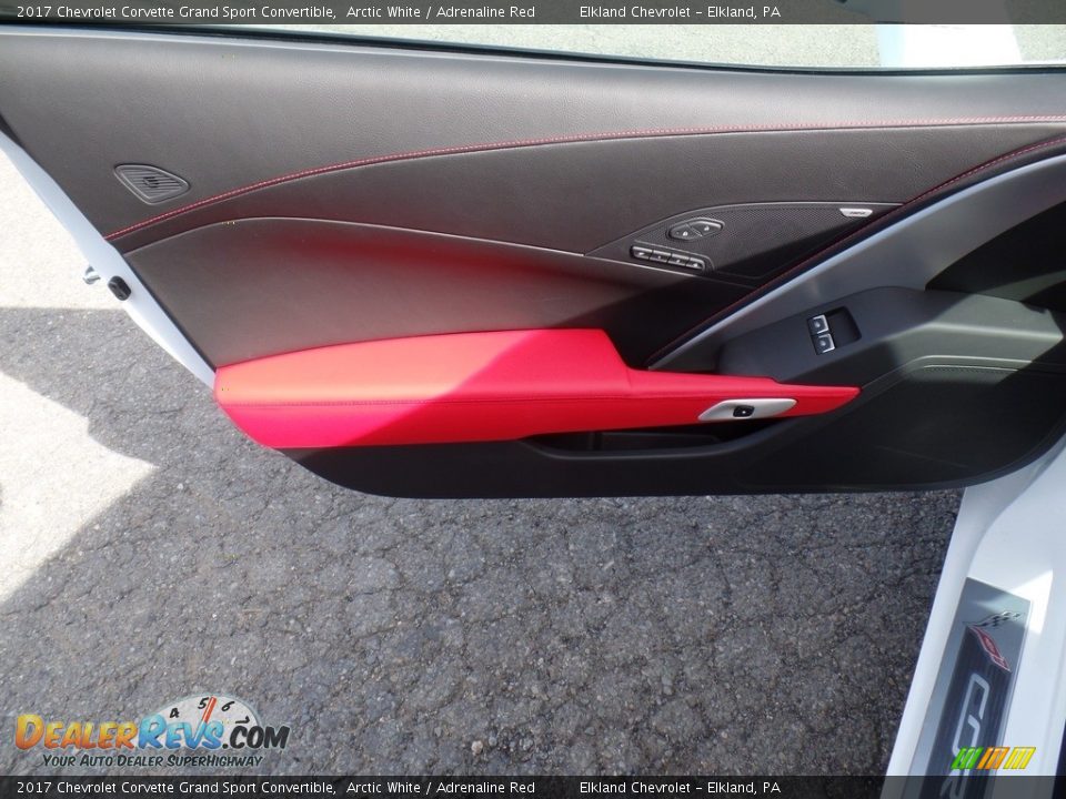 2017 Chevrolet Corvette Grand Sport Convertible Arctic White / Adrenaline Red Photo #18