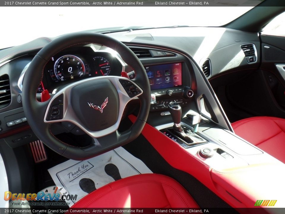 Adrenaline Red Interior - 2017 Chevrolet Corvette Grand Sport Convertible Photo #21