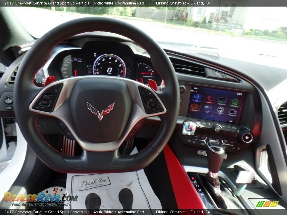 2017 Chevrolet Corvette Grand Sport Convertible Arctic White / Adrenaline Red Photo #22