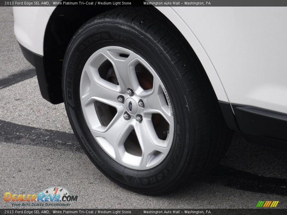 2013 Ford Edge SEL AWD White Platinum Tri-Coat / Medium Light Stone Photo #2