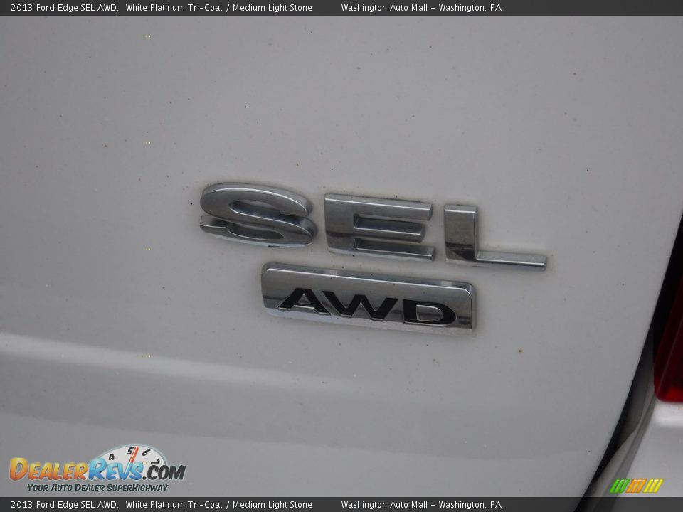 2013 Ford Edge SEL AWD White Platinum Tri-Coat / Medium Light Stone Photo #9