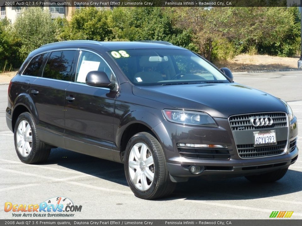 2008 Audi Q7 3.6 Premium quattro Daytona Grey Pearl Effect / Limestone Grey Photo #1