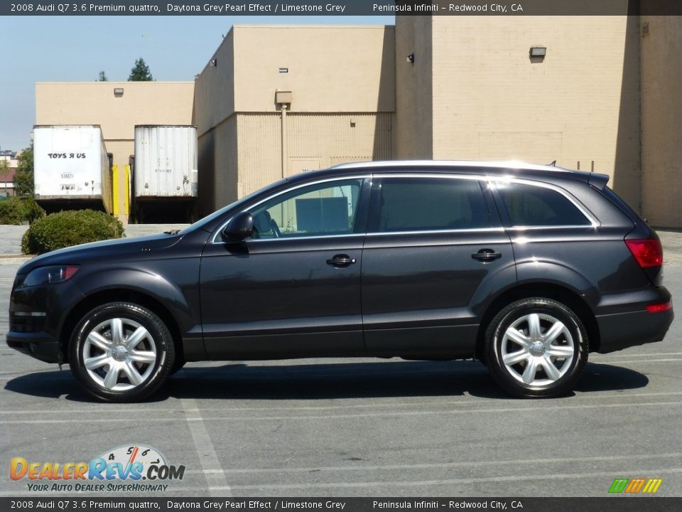 2008 Audi Q7 3.6 Premium quattro Daytona Grey Pearl Effect / Limestone Grey Photo #3