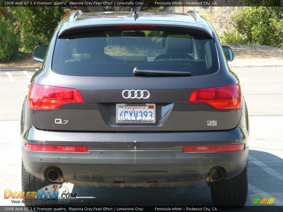 2008 Audi Q7 3.6 Premium quattro Daytona Grey Pearl Effect / Limestone Grey Photo #4