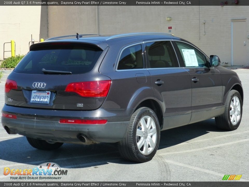 2008 Audi Q7 3.6 Premium quattro Daytona Grey Pearl Effect / Limestone Grey Photo #5