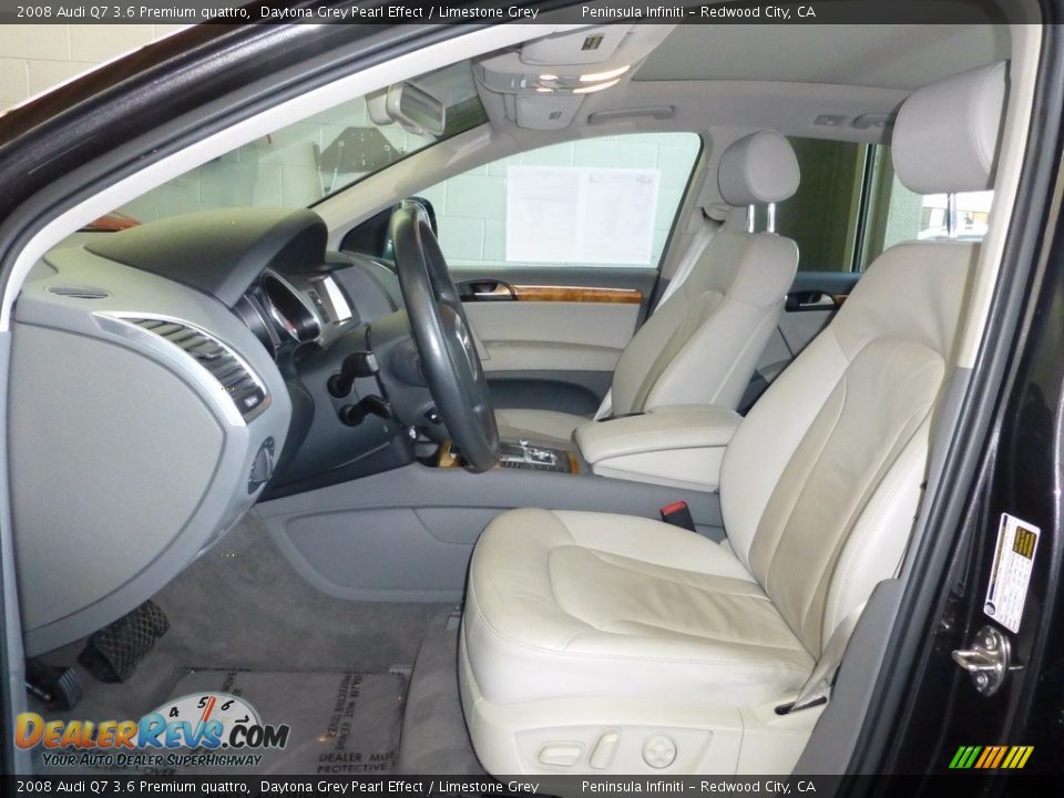 2008 Audi Q7 3.6 Premium quattro Daytona Grey Pearl Effect / Limestone Grey Photo #6