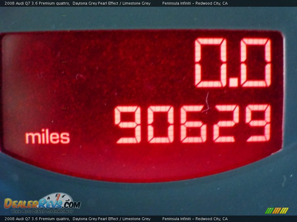 2008 Audi Q7 3.6 Premium quattro Daytona Grey Pearl Effect / Limestone Grey Photo #8