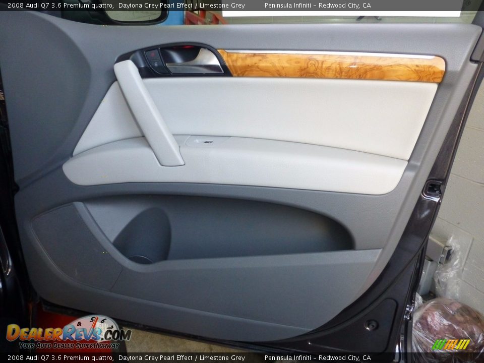 2008 Audi Q7 3.6 Premium quattro Daytona Grey Pearl Effect / Limestone Grey Photo #13