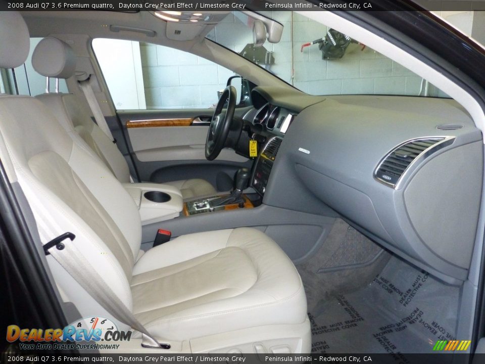 2008 Audi Q7 3.6 Premium quattro Daytona Grey Pearl Effect / Limestone Grey Photo #14