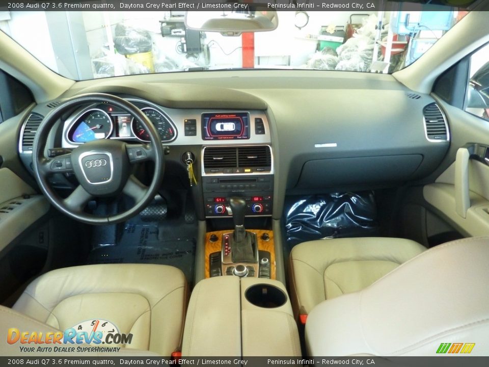 2008 Audi Q7 3.6 Premium quattro Daytona Grey Pearl Effect / Limestone Grey Photo #16