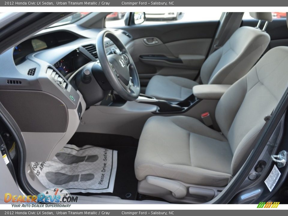 2012 Honda Civic LX Sedan Urban Titanium Metallic / Gray Photo #9