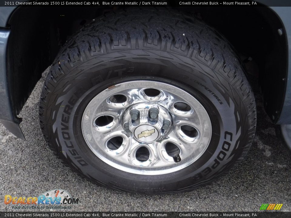 2011 Chevrolet Silverado 1500 LS Extended Cab 4x4 Blue Granite Metallic / Dark Titanium Photo #4