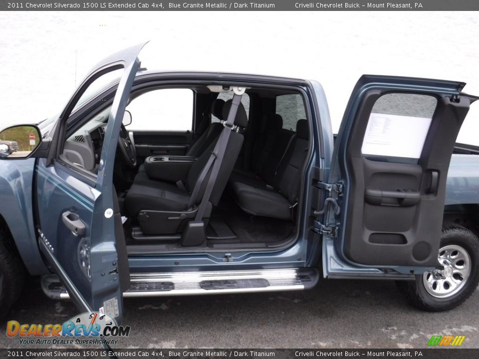 2011 Chevrolet Silverado 1500 LS Extended Cab 4x4 Blue Granite Metallic / Dark Titanium Photo #13