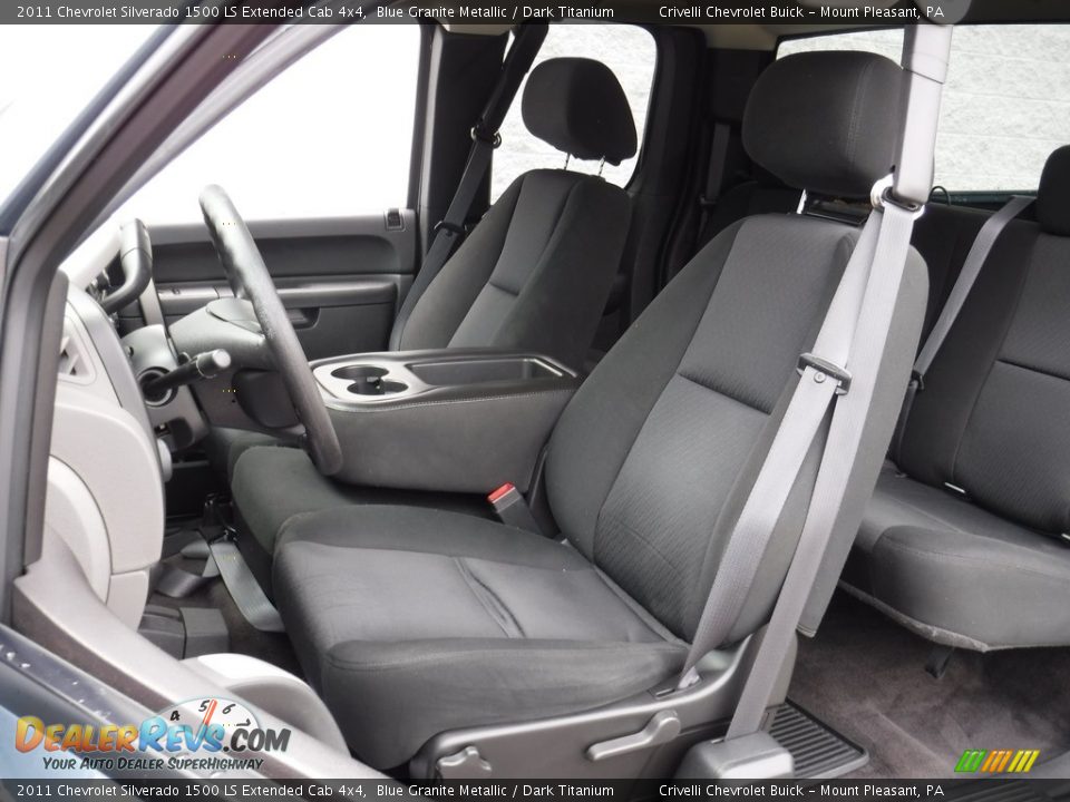 2011 Chevrolet Silverado 1500 LS Extended Cab 4x4 Blue Granite Metallic / Dark Titanium Photo #14