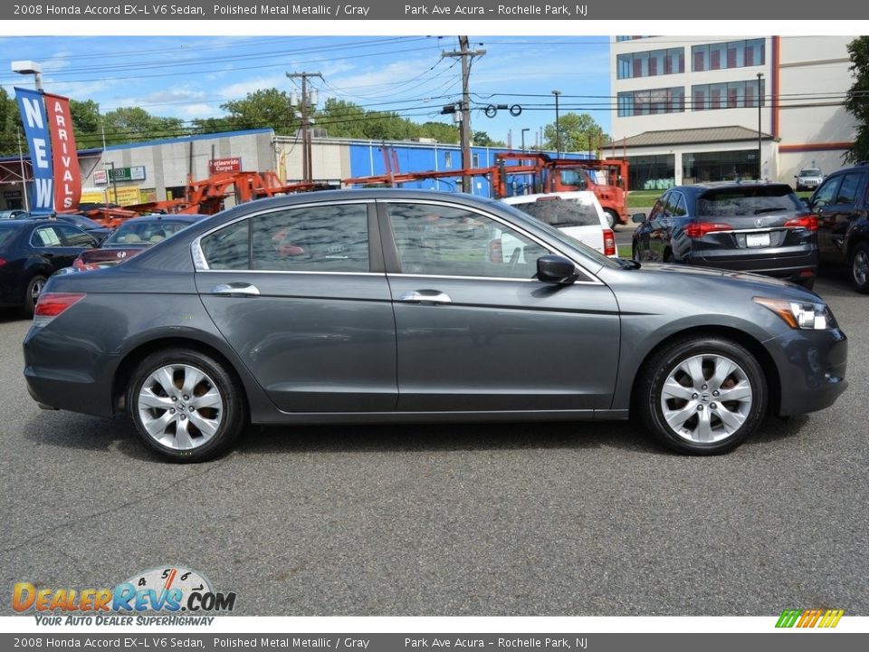 2008 Honda Accord EX-L V6 Sedan Polished Metal Metallic / Gray Photo #2