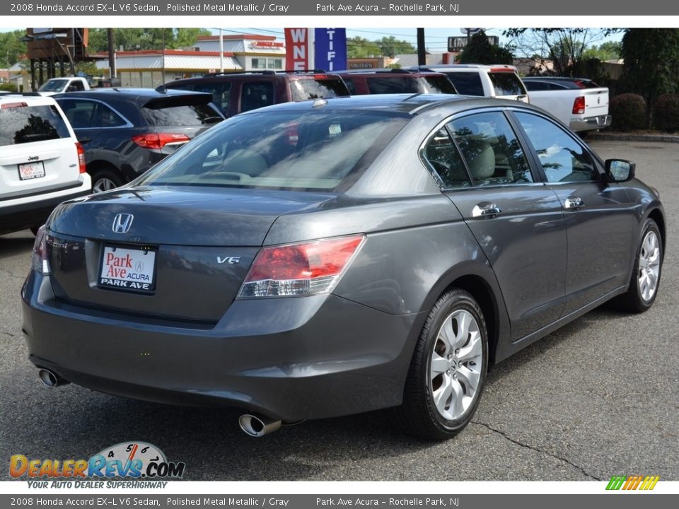 2008 Honda Accord EX-L V6 Sedan Polished Metal Metallic / Gray Photo #3