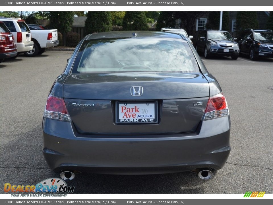 2008 Honda Accord EX-L V6 Sedan Polished Metal Metallic / Gray Photo #4