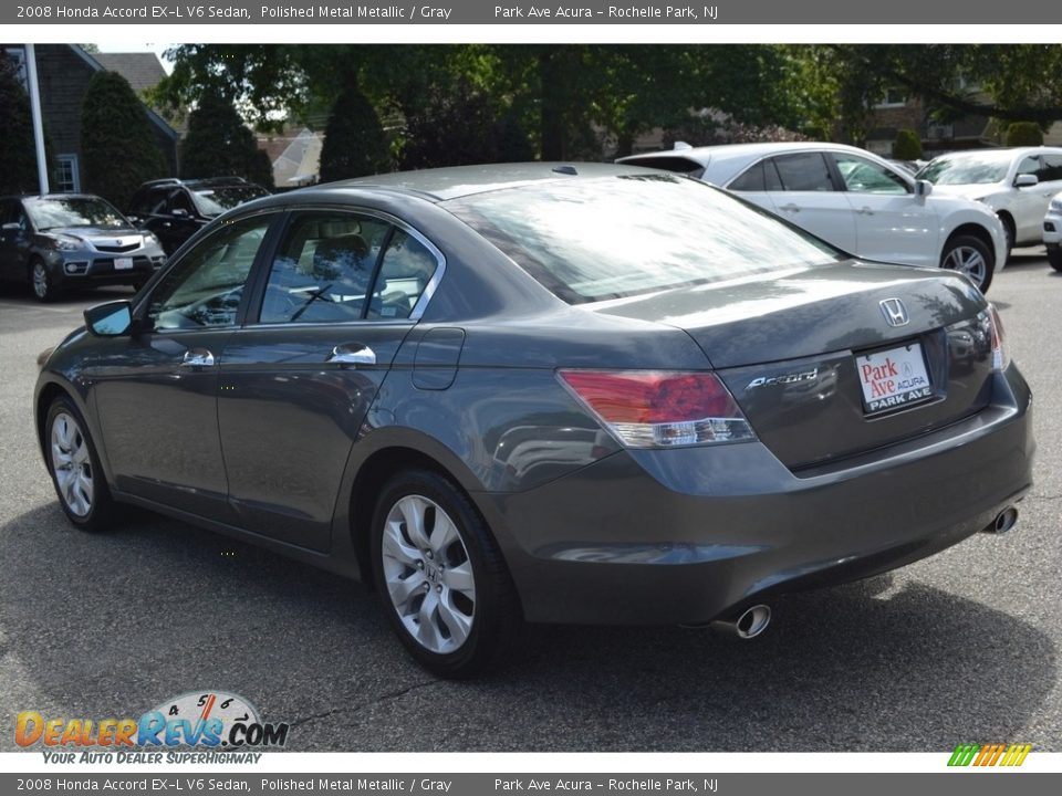 2008 Honda Accord EX-L V6 Sedan Polished Metal Metallic / Gray Photo #5