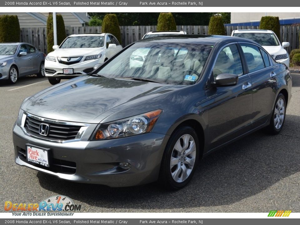 2008 Honda Accord EX-L V6 Sedan Polished Metal Metallic / Gray Photo #7