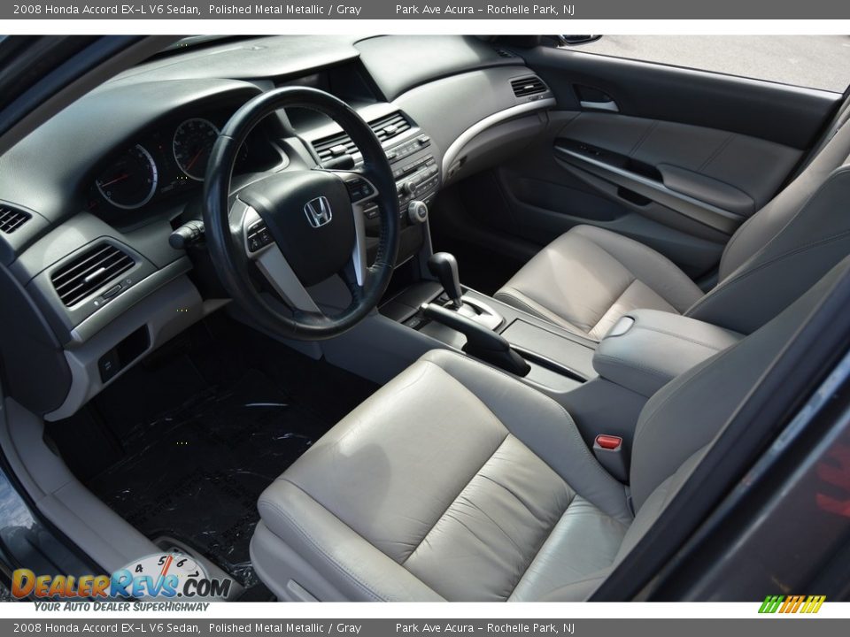 2008 Honda Accord EX-L V6 Sedan Polished Metal Metallic / Gray Photo #11
