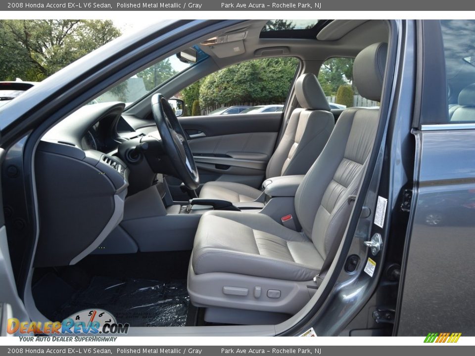 2008 Honda Accord EX-L V6 Sedan Polished Metal Metallic / Gray Photo #12