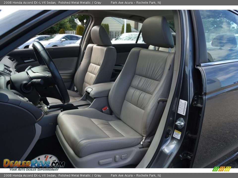2008 Honda Accord EX-L V6 Sedan Polished Metal Metallic / Gray Photo #13