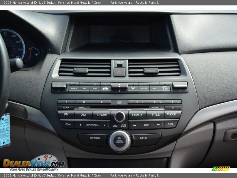 2008 Honda Accord EX-L V6 Sedan Polished Metal Metallic / Gray Photo #16