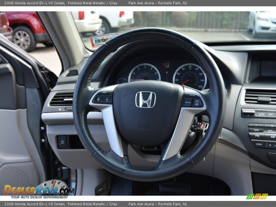 2008 Honda Accord EX-L V6 Sedan Polished Metal Metallic / Gray Photo #18