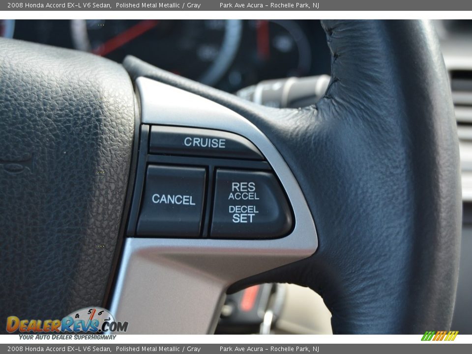 2008 Honda Accord EX-L V6 Sedan Polished Metal Metallic / Gray Photo #20