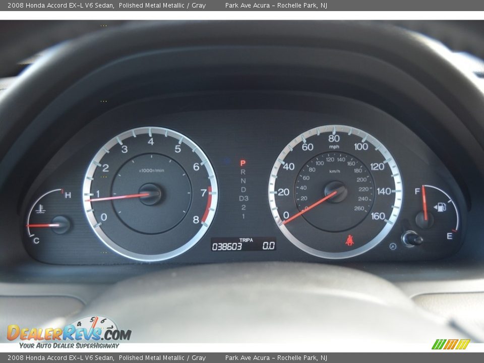 2008 Honda Accord EX-L V6 Sedan Polished Metal Metallic / Gray Photo #21