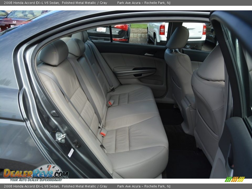 2008 Honda Accord EX-L V6 Sedan Polished Metal Metallic / Gray Photo #25
